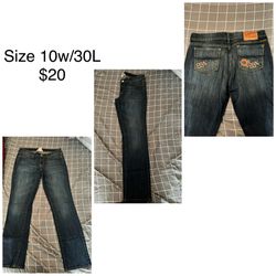 Lucky Brand Embroidered Jeans 