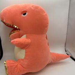 14" Pink Mochipuni T-Rex Tyrannosaurus 2nd Dinosaur Plush New Soft Cute Japanese