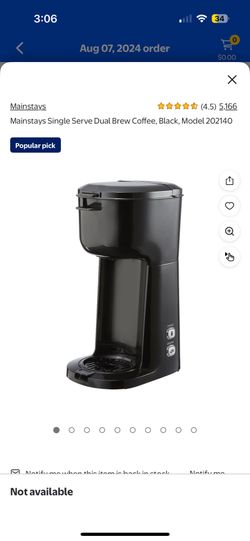 Mainstays Single Serve Dual Brew Coffee Maker