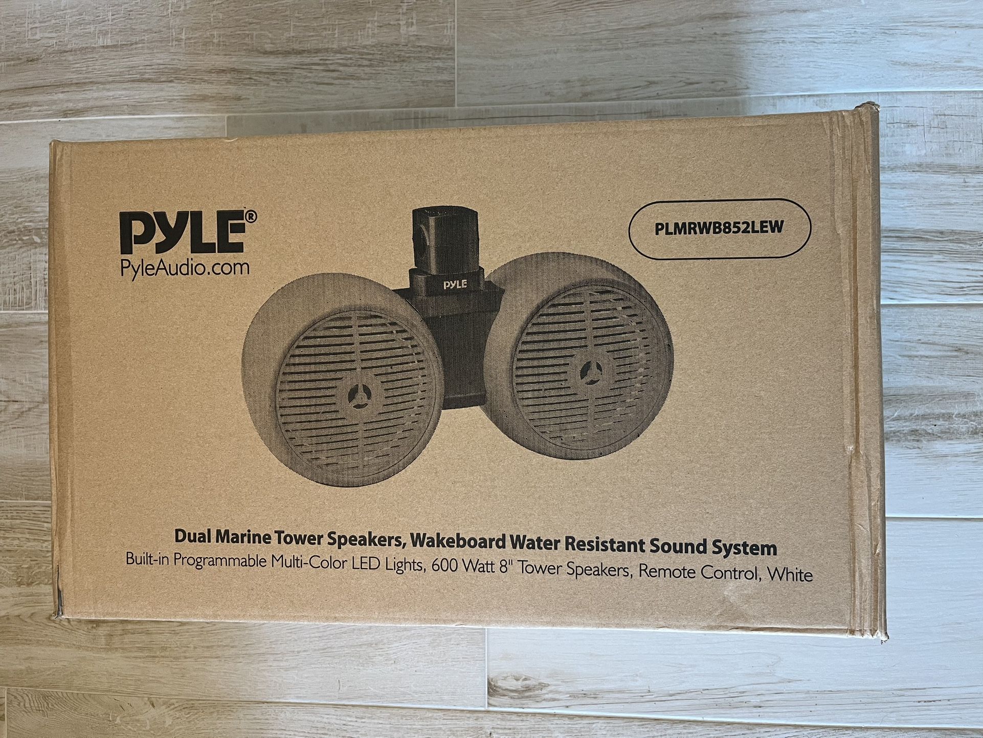 NEW Pyle Marine Wakeboard Tower Speakers Waterproof 6.5” Dual Subwoofer Speaker