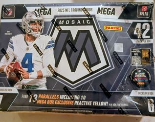 **Brand New Box Of Mosaic MEGA Football  2025 NFL Trading Cards**