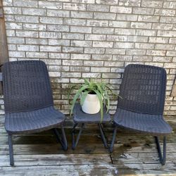 Patio Chair Set . Plant Not For Sale 