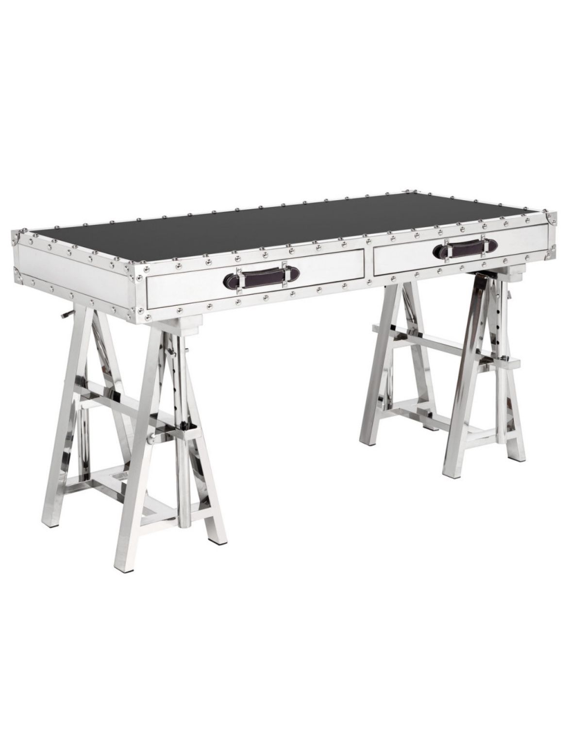 Adjustable Glass Top Desk