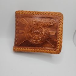 Western Tooled Leather Bi-fold Wallet  