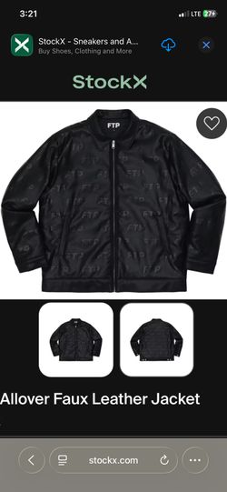 FTP LEATHER AOP WORK JACKET SIZE LARGE NEW