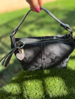 Black Coach Hobo Bag with Original Charm – Vintage