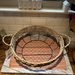 New Wire And Woven 15” Basket