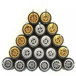 Hot Wheels/MatchBox -11MM Size 1/64 Alloy Wheels with Tires. 