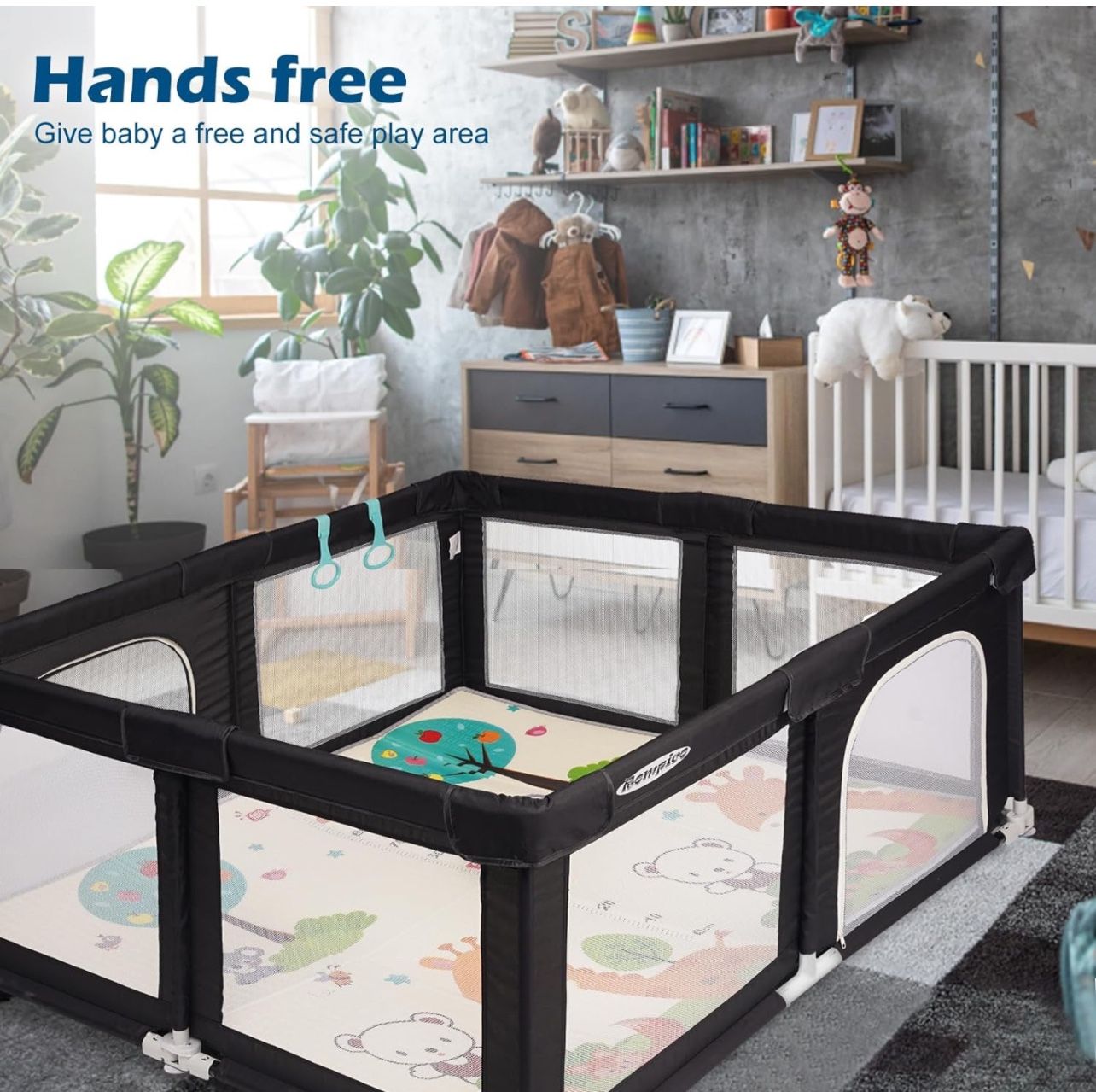 ROMPICO Baby Playpen Foldable & Portable 