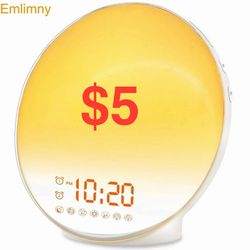 Wake Up Light Sunrise Alarm Clock ,Heavy Sleepers,Bedroom,with Sunrise Simulation,Sleep Aid,Snooze, Nightlight,Daylight,7 Colors,7 Natural Sounds,Idea