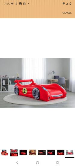 Brand New In Box Light Up Car Bed! No Mattress Needed!