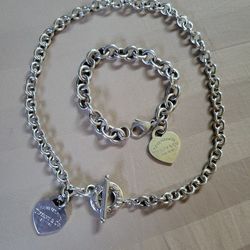 Tiffany Necklace and Bracelet Set REAL(Can Sell Separately)