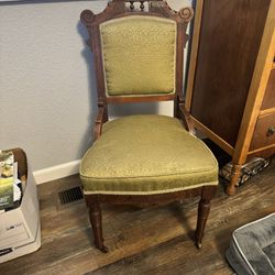 Eastlake Antique  Victorian  Walnut Chair 