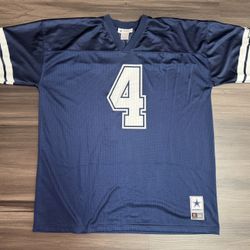 Dallas Cowboys Authentic Apparel Dak Prescott #4 NFL Football Jersey Men’s 2XL   100% authentic. Good condition, lightly worn.   The product is a Dall