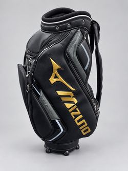 Mizuno MP Golf Cart Bag – Black & Gold – Padded Dividers – Multiple Pockets