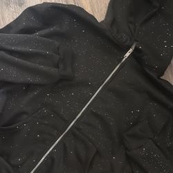 Oversized Black Zip Up 
