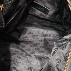 Michael Kors Barrel Bag In Signature Black On Black Jacquard