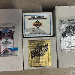 Box Of Hockey Cards And Other Various Cards