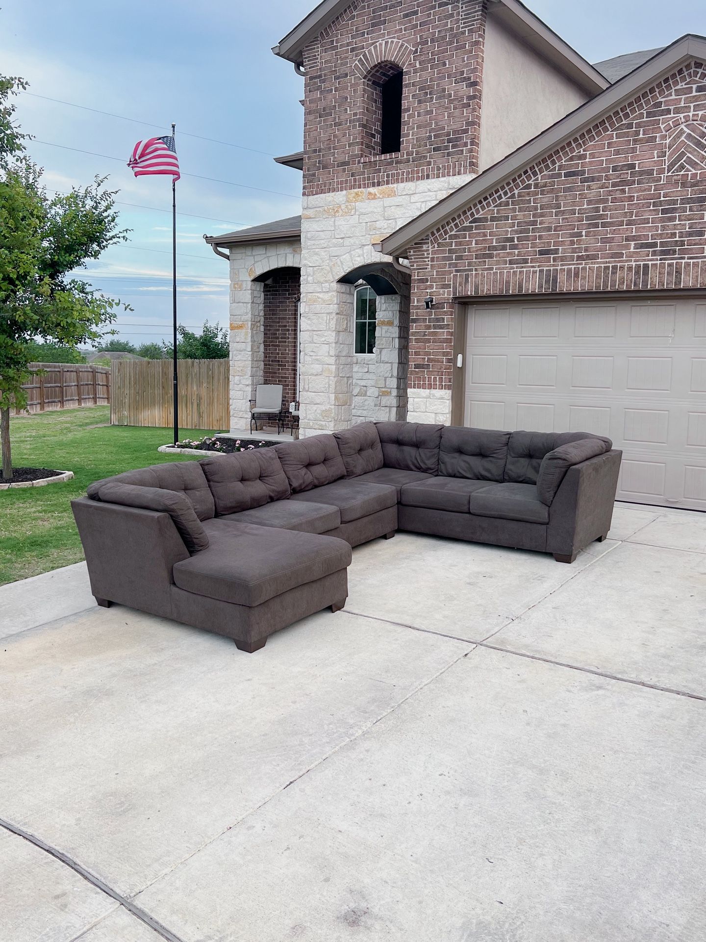 Ashley Furniture Three Piece Sectional Couch w/ Chaise - Free Delivery