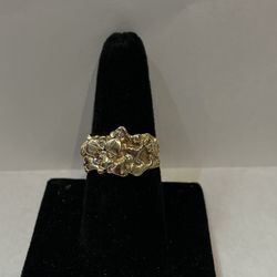 14k gold nugget ring #110963-3 MJ