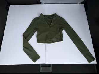 Zara Green Crop Top
