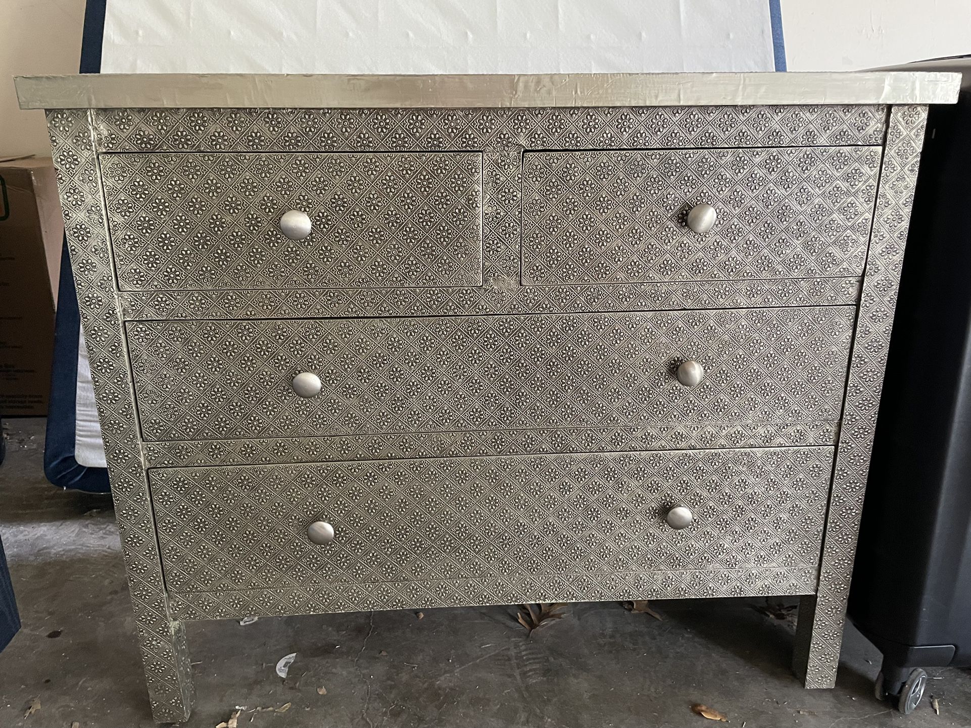 Kiran Embossed Metal Dresser for Sale in Fort Worth, TX OfferUp