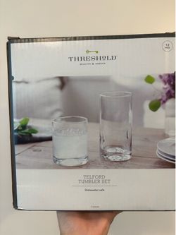 Threshold 12-Piece Telford Glass Tumbler Set – Like New