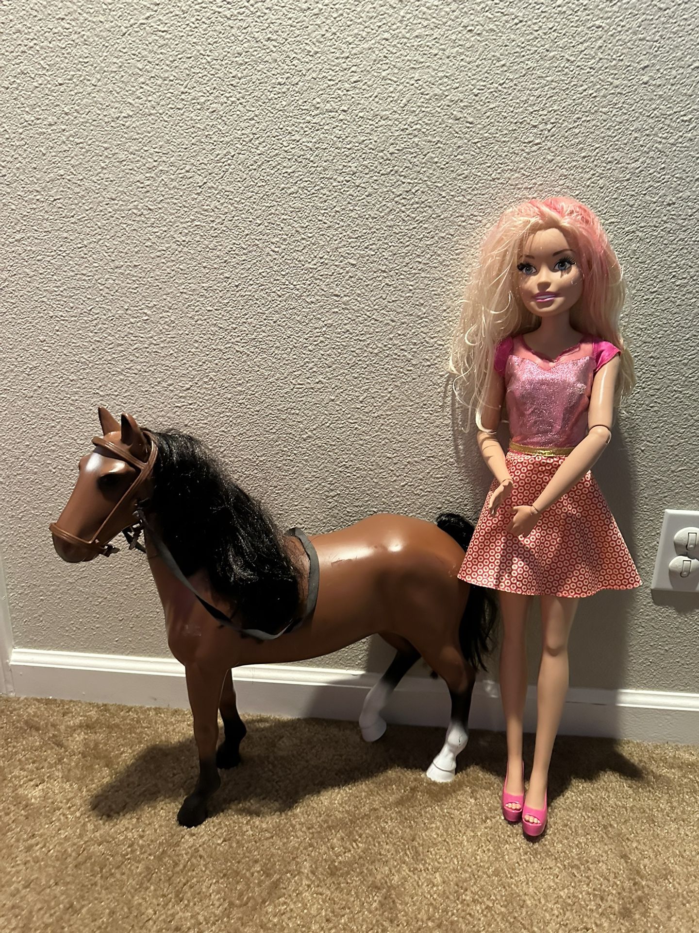 Large Horse & Barbie Doll Bundle