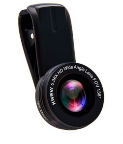 Kwevi Phone Camera Lens Kit: 0.36x HD Super Wide Angle and 15x Macro Lens for iPhone, Android, Samsung smartphones and tablets