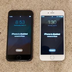 2 iPhones For Parts Disabled iPhone 6s 128gb Phone 8 64gb SIM Unlocked Original Verizon