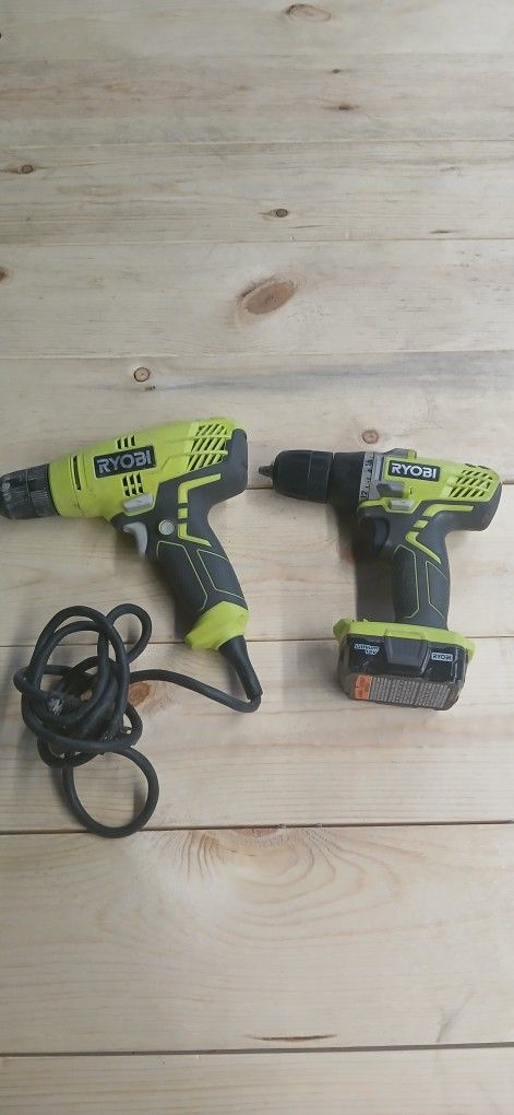 Ryobi Drills Lot Of 2 "Read Description"