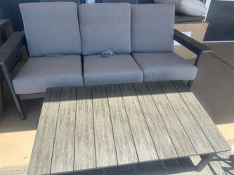 New outdoor sofa and coffee table