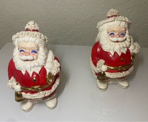 Vintage Ceramic Santa Piggy Banks (2)