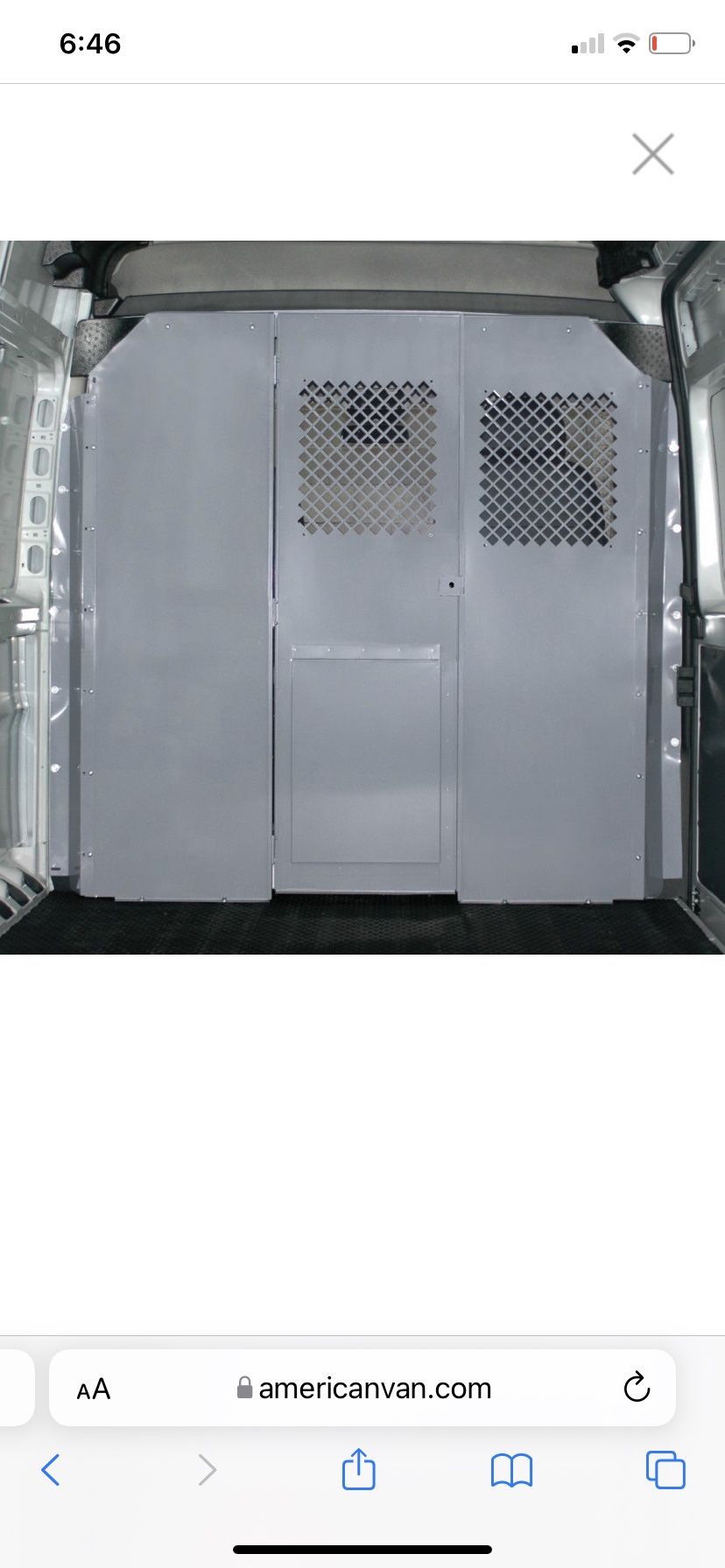 Weather Guard Partition Wall For Work Vans
