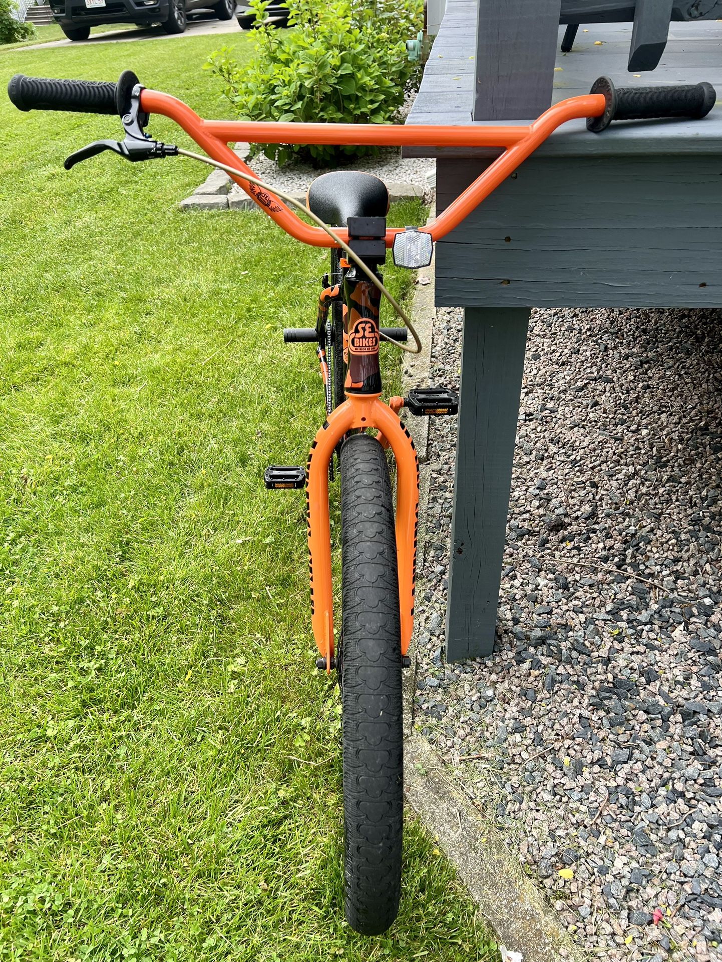 SE Bikes Blocks Flyer 26" BMX Bike Orange Camo