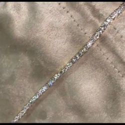 7 Inch 2mm tennis moisinite  Bracelet Passes Diamond Tester 