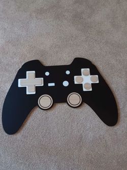 Wooden 20" by 30" gaming controller sign