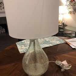 Clear Crackle Glass Lamp