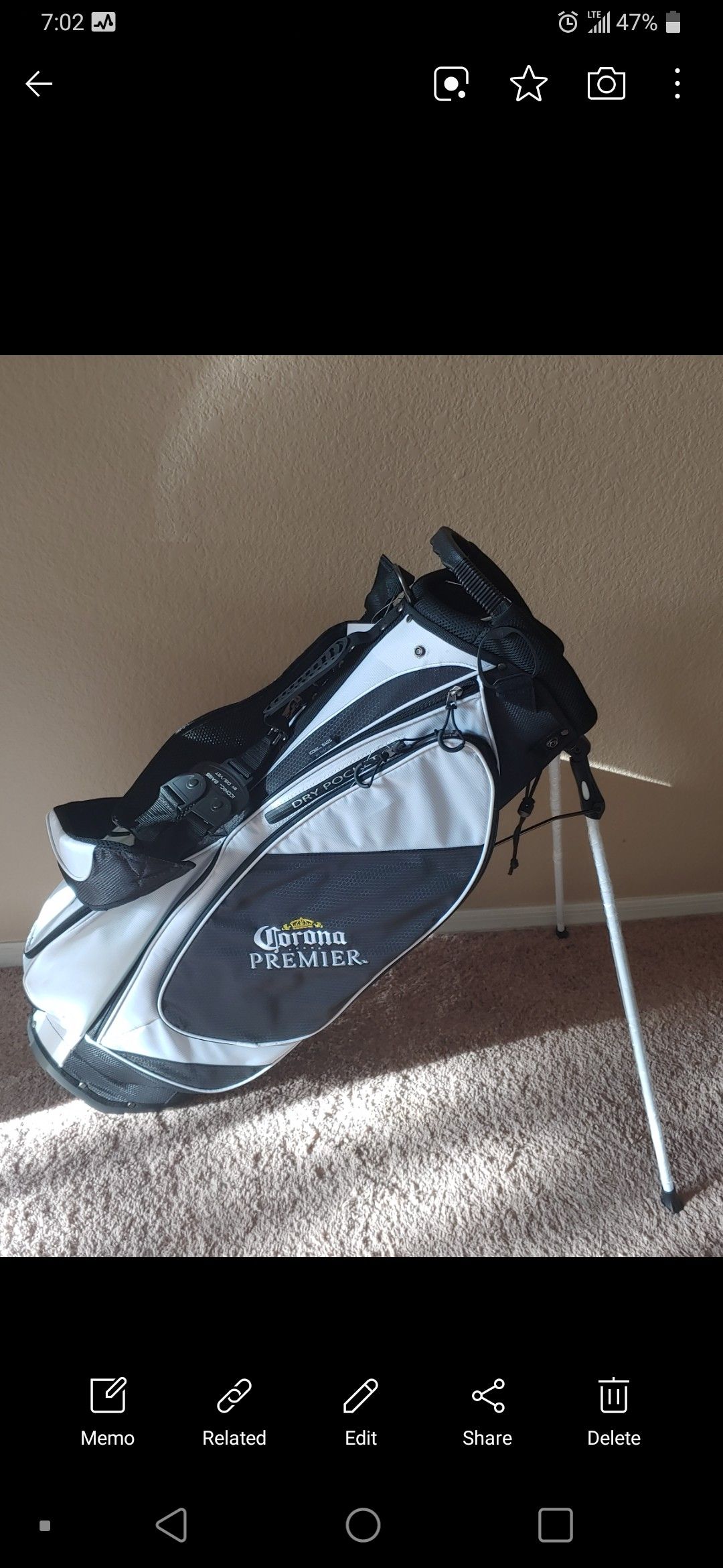 DIS/VET Iconic Corona Premier Golf Bag BRAND NEW