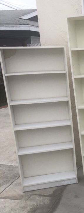 Used white bookcase