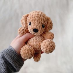Crochet Puppy Dog Plushie Stuffed Animal  Baby Toddler Toy