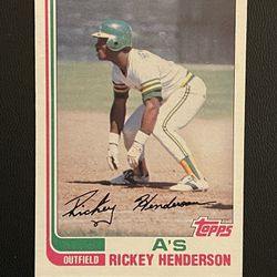 1982 Topps Ricky Henderson Autograph