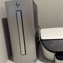 HP Envy Desktop Computer and HP envy printer