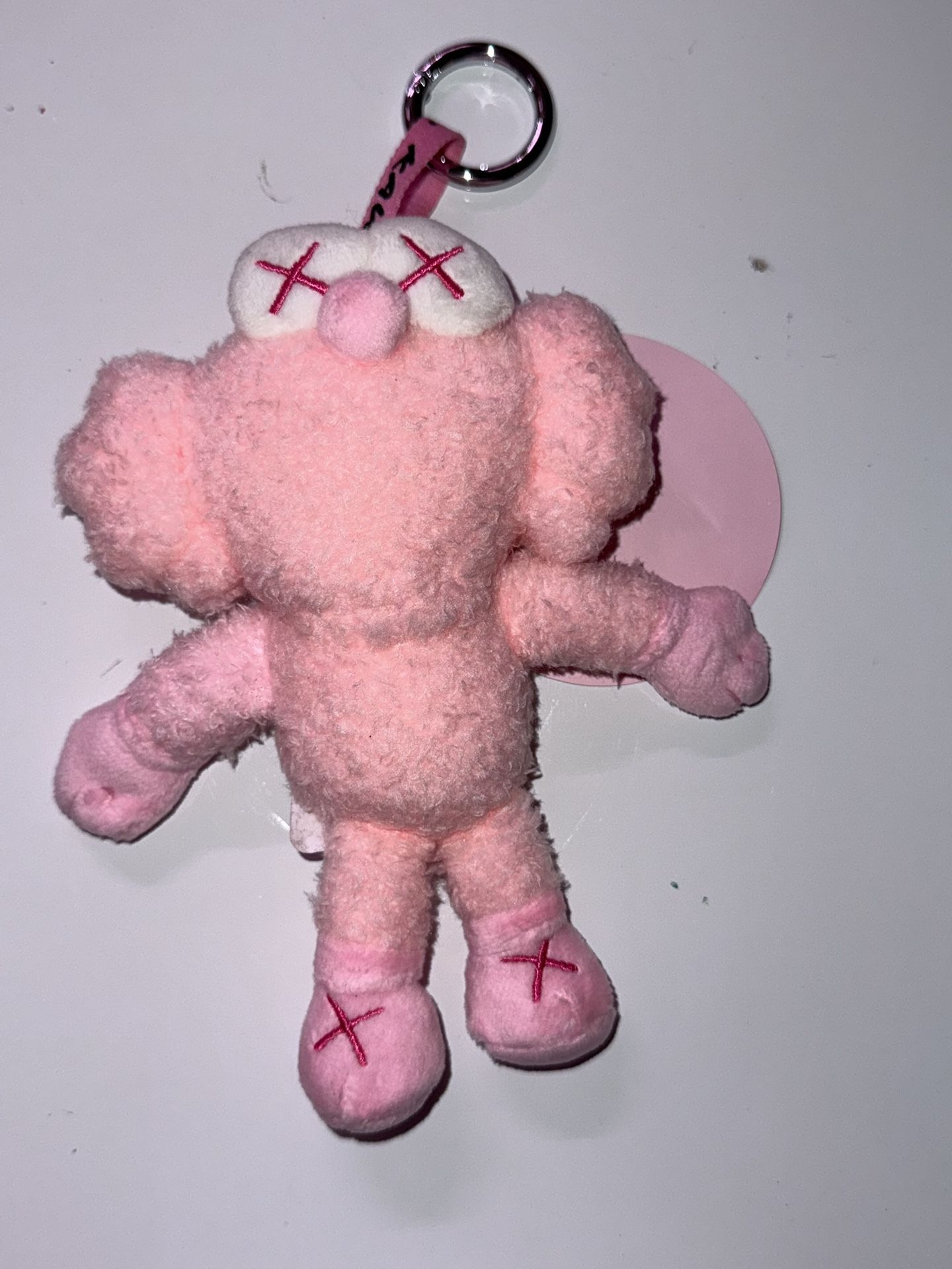 KAWS BFF Plush Pink  Keychain Charm 7" Limited Edition