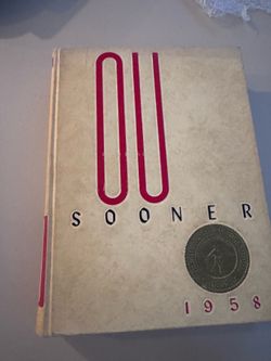1958 University of Oklahoma Yearbook Annual Sooner Volume 54 + Letter
