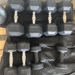 Rubber Dumbbells $1 A Pound