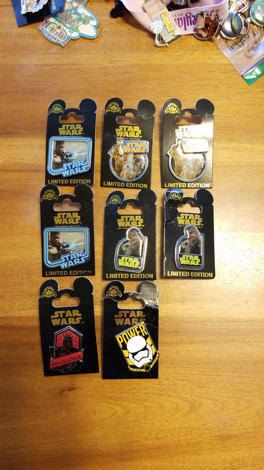 Disney pins limited edition of 1000 each
