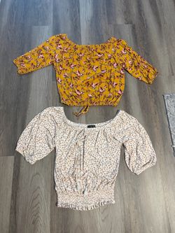 Floral Crop Tops Bundle Set of 2