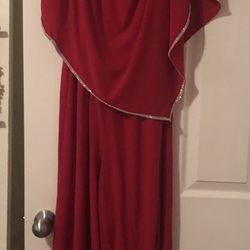 Red Elegant Jump Suit 