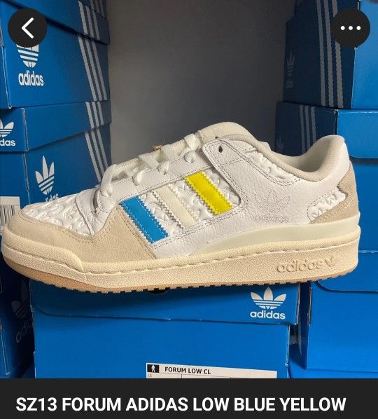 Adidas Forum Low CL Blue Yellow sz 13 Men